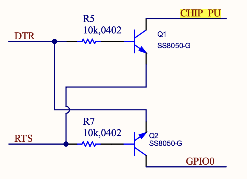 esp32串口自动下载电路